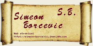 Simeon Borčević vizit kartica